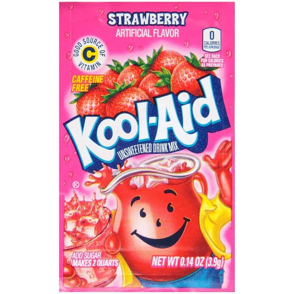 Kool Aid Instant Drink Mix Powder Strawberry Flavour Sachet 3.9g
