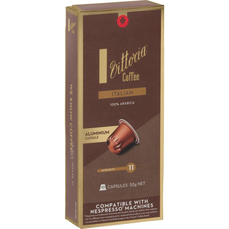 Vittoria Italian Espresso Coffee Pods Capsules 10 Pack