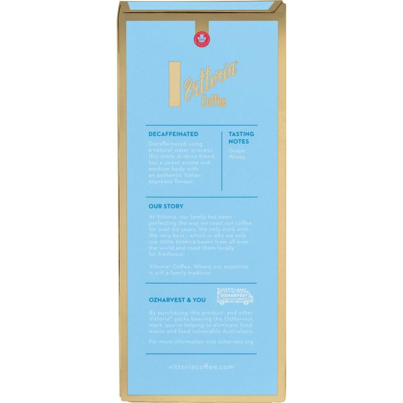 Vittoria Decaffeinated Coffee Pods Capsules 10 Pack