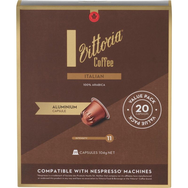 Vittoria Italian Coffee Pods Capsules 20 Pack