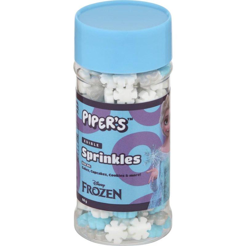 Pipers Disney Frozen Edible Snowflake Cake Sprinkles Candy 60g