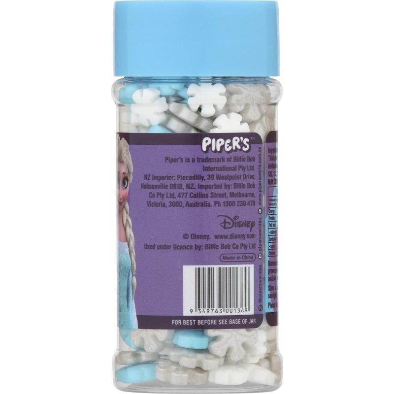 Pipers Disney Frozen Edible Snowflake Cake Sprinkles Candy 60g