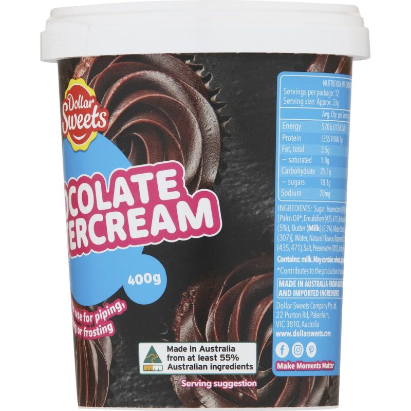 Dollar Sweets Chocolate Buttercream Tub 400g
