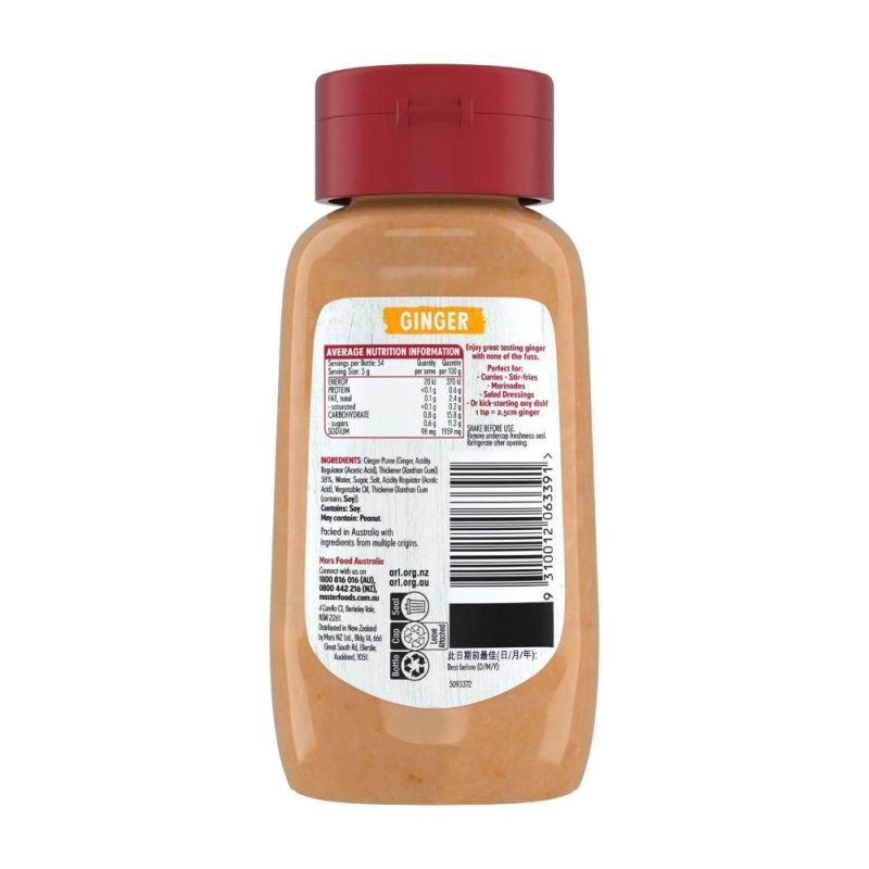Masterfoods Ginger Finely Chopped Bottle Squeeze 270g