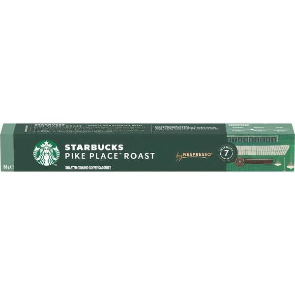 Starbucks Nespresso Pike Place Roast Coffee Pods Capsules 10 Pack