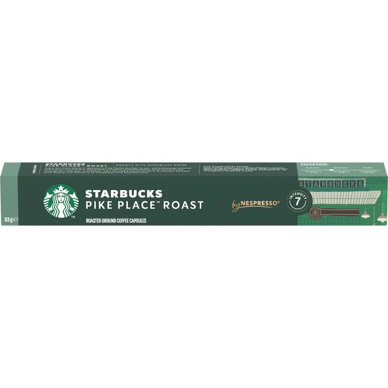 Starbucks Nespresso Pike Place Roast Coffee Pods Capsules 10 Pack