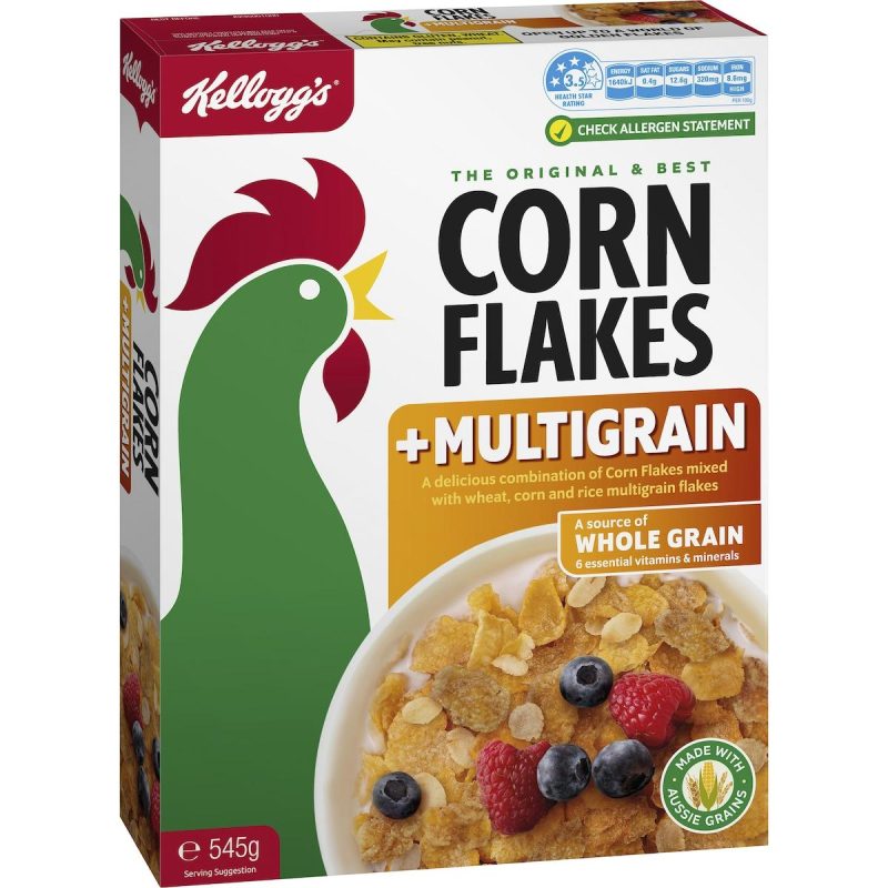 Kelloggs Multigrain Corn Flakes Breakfast Cereal 545g