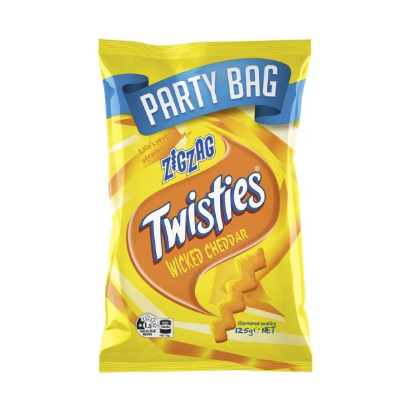 Twisties Zig Zag Wicked Cheddar Cheese Snack Pack 125g