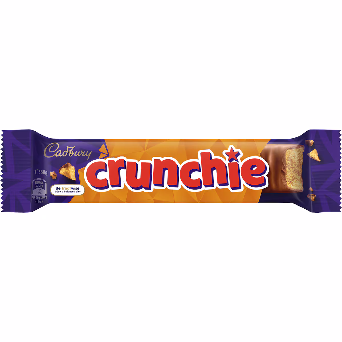 Cadbury Crunchie Milk Chocolate Bar 50g X 6 Bars
