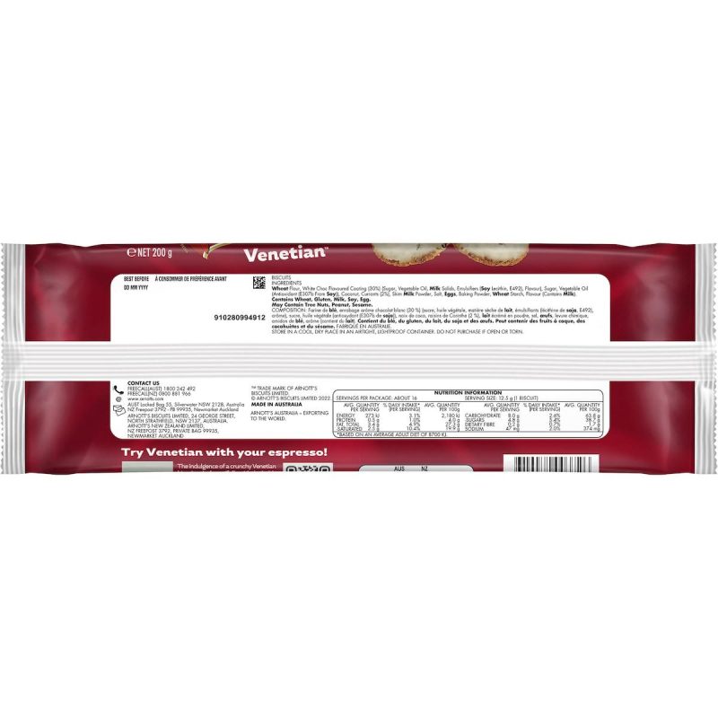 Arnotts Venetian Biscuits 200g