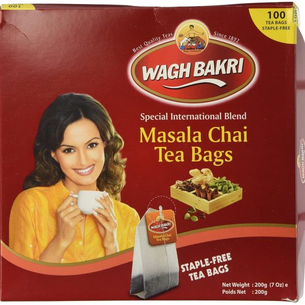 Wagh Bakri Masala Chai Tea Bags 100 Pack