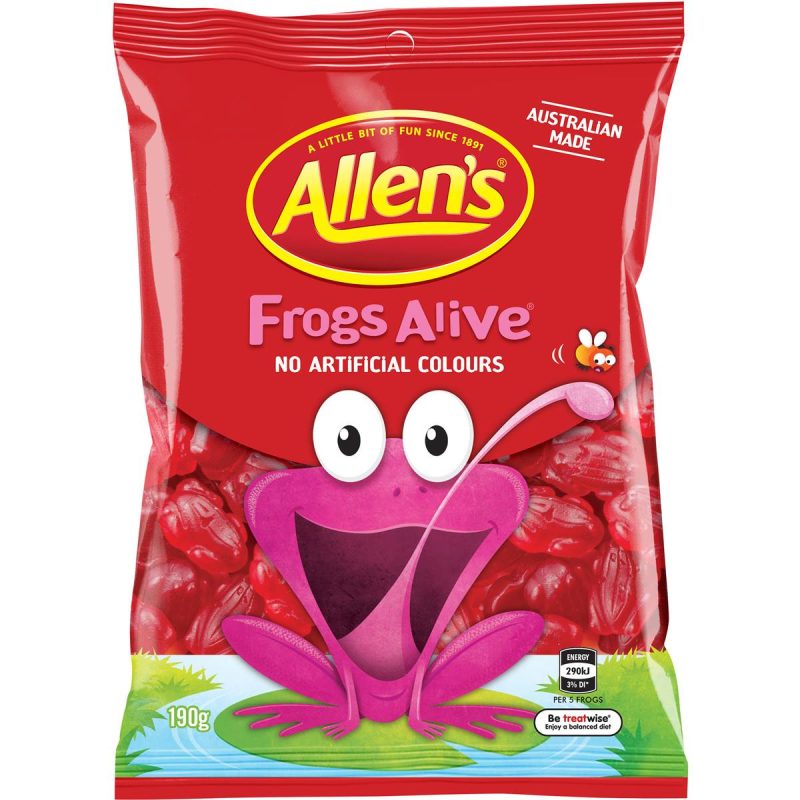 Allens Frogs Alive Lollies Bag 190g