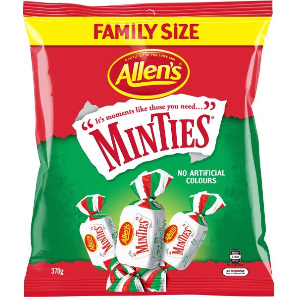 Allens Minties Lollies Bag 370g