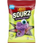 Allens Sour Snakes Alive Lollies Bag 170g