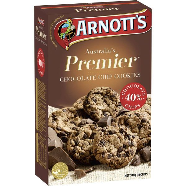 Arnotts Premier Chocolate Chip Cookies 310g