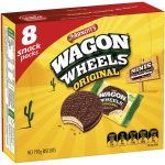 Arnotts Wagon Wheels Original Chocolate Biscuits Mini 8 Snack Packs 190g