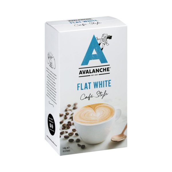 Avalanche Flat White Coffee Cafe Style 10 Pack