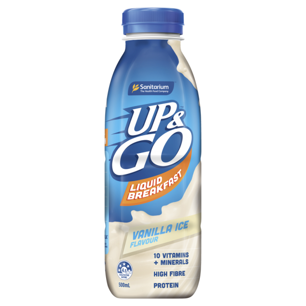 Up & Go Vanilla Milk Liquid Breakfast Bottle 500ml X 6 Bottles