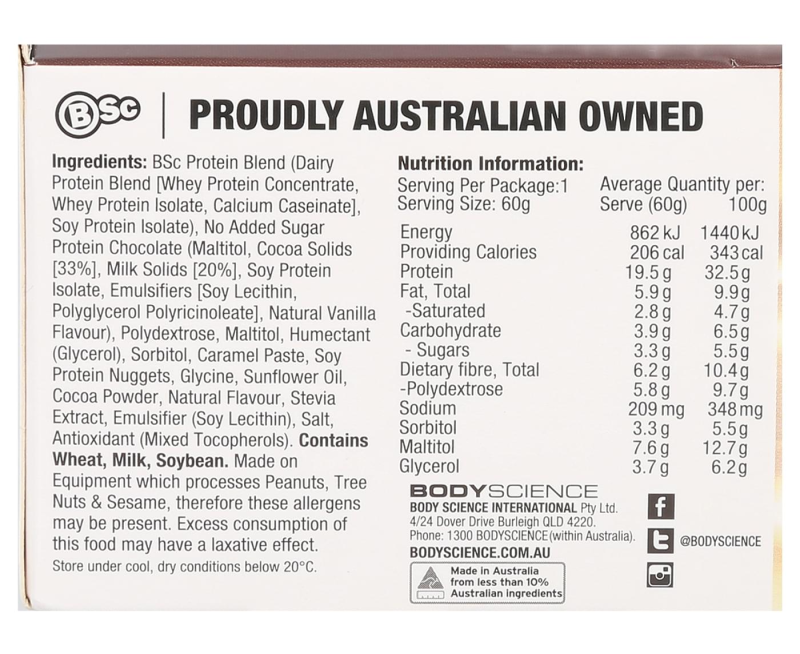 BSC High Protein Bar Cookie Dough 60g X 12 Bars