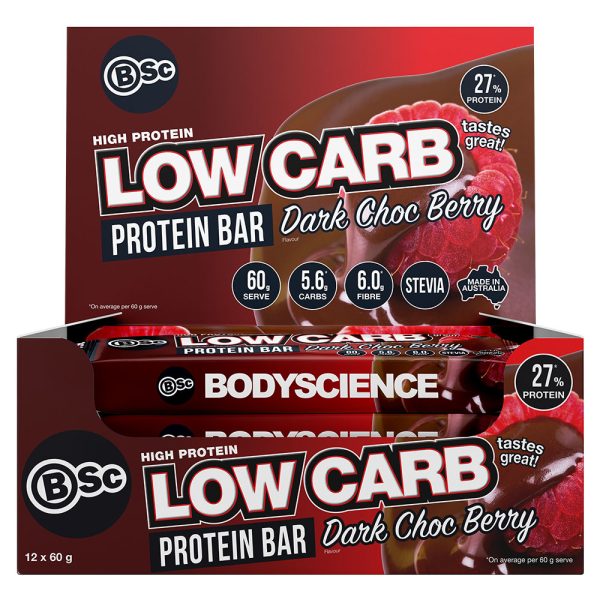 BSC High Protein Bar Dark Chocolate Berry 60g X 12 Bars