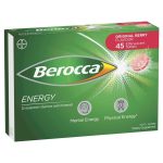 Berocca Energy Vitamin Berry Effervescent Tablets 45 Pack