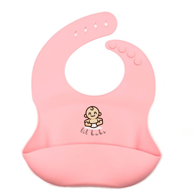 Lil Bubs Baby Feeding Bowls Bib Gift Box Set Pink