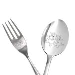 Bluey Bingo Engraved Spoon Fork Cutlery Stainless Steel Set for Kids 19cm