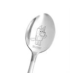 Bluey Engraved Spoon Fork Cutlery Stainless Steel Set for Kids 19cm