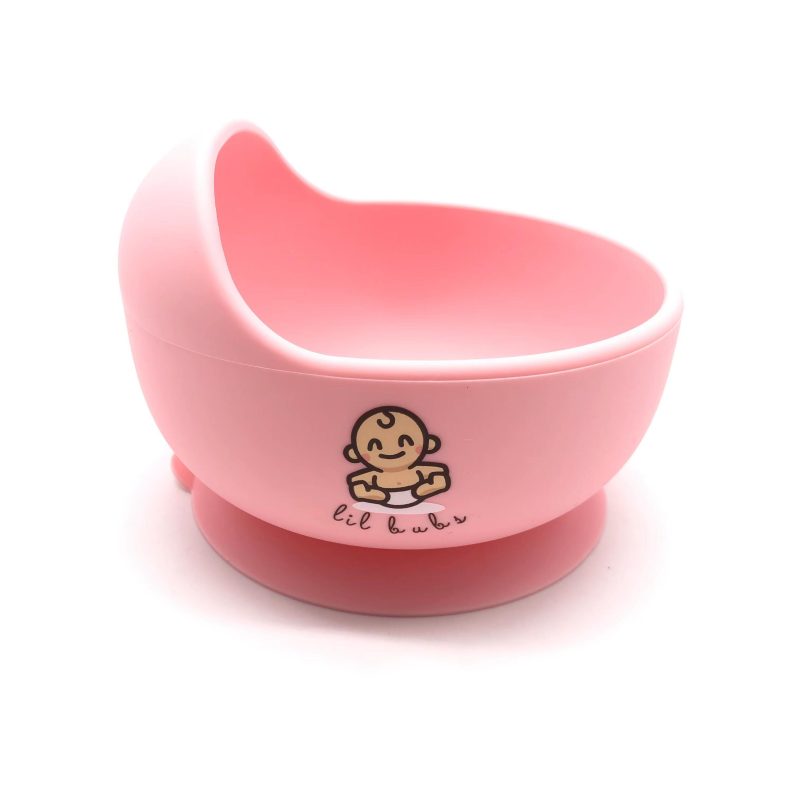 Lil Bubs Baby Feeding Bowls Bib Gift Box Set Pink