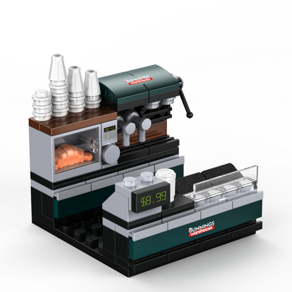 Bunnings Warehouse Building Blocks Cafe Model Toy Figure for Kids