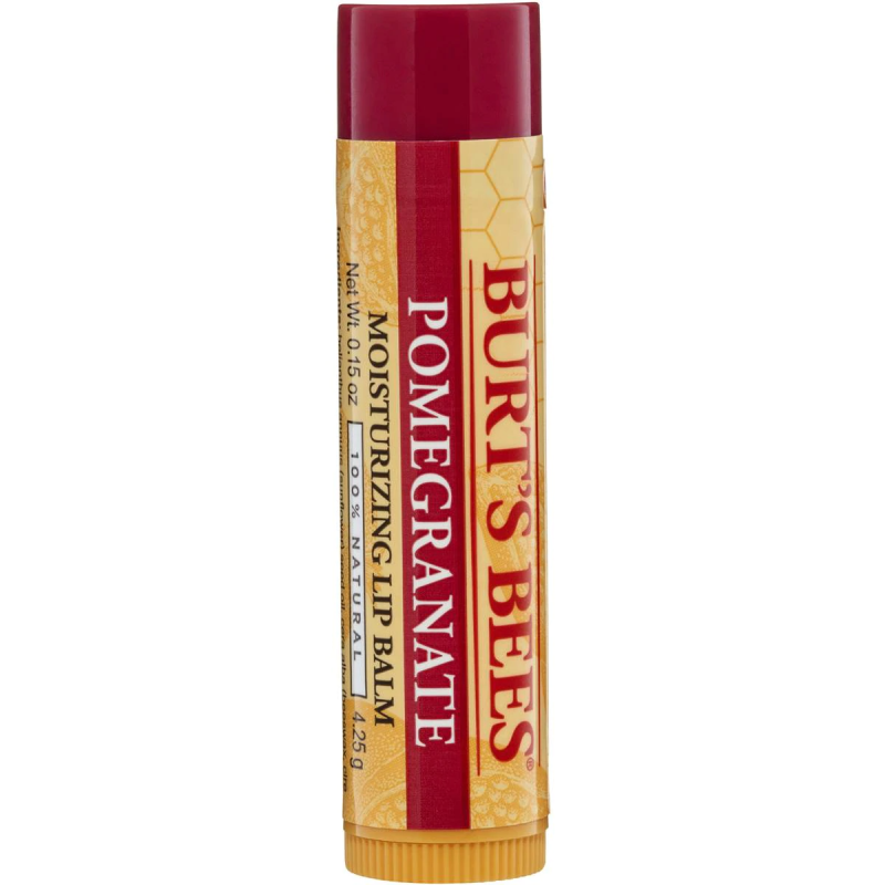 Burts Bees Moisturising Lip Balm Pomegranate 4g Pack