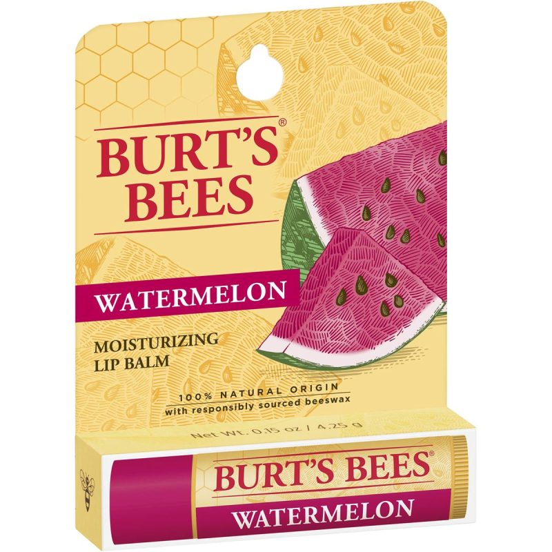 Burts Bees Moisturising Lip Balm Watermelon 4g Pack