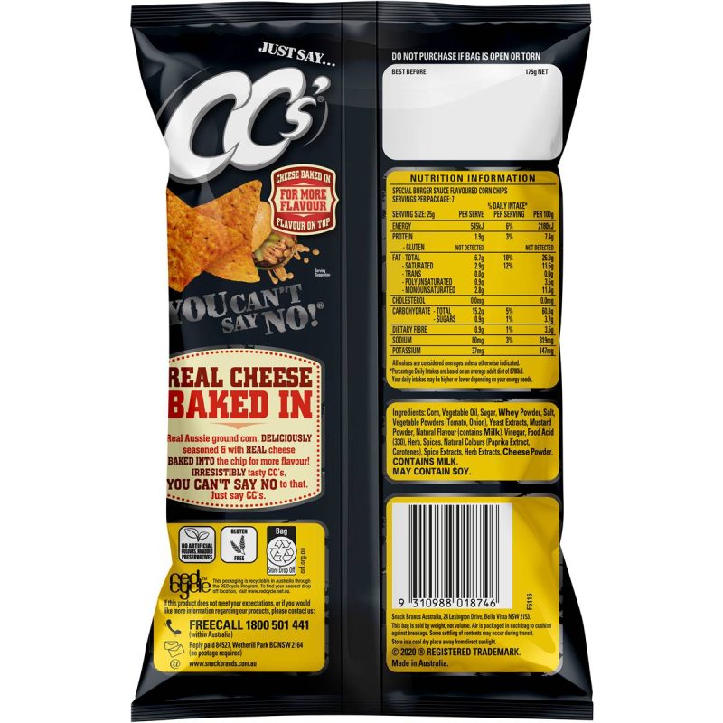 CC's Special Burger Sauce Corn Chips 175g 2