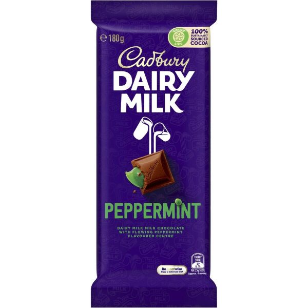 Cadbury Dairy Milk Peppermint 180g Chocolate Block