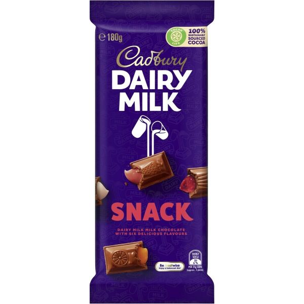 Cadbury Dairy Milk Snack 180g Chocolate Block