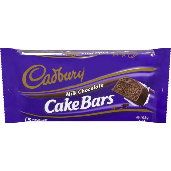 Cadbury Milk Chocolate Cake Bars 5 Pack 105g