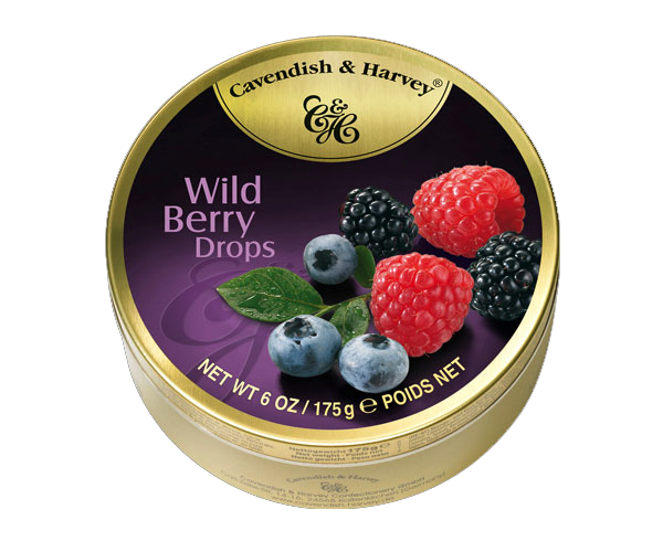 Cavendish and Harvey Wild Berry Drops Candy Tin 175g x 10 Units
