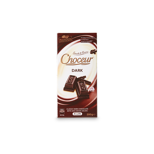 Choceur Dark Chocolate Block Bar 200g - Aldi Chocolate