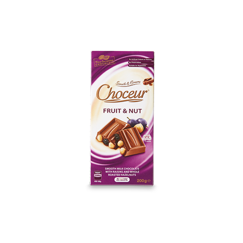 Choceur Fruit & Nut Chocolate Block Bar 200g - Aldi Chocolate