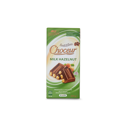 Choceur Milk Hazelnut Chocolate Block Bar 200g - Aldi Chocolate