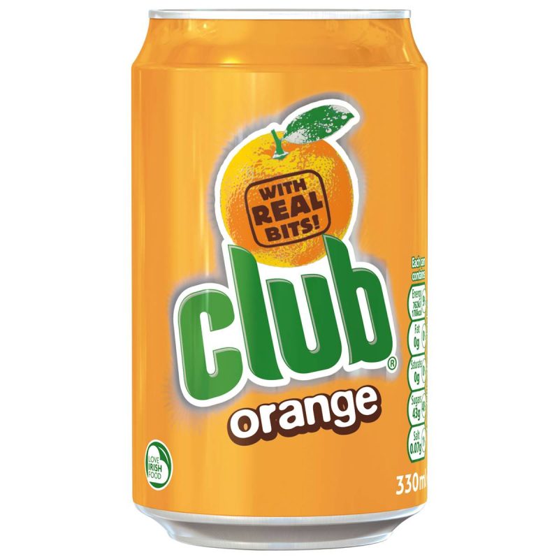 Club Orange Soft Drink Can 330ml