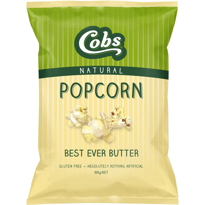 Cobs Popcorn Best Ever Butter Flavour Gluten Free 110g