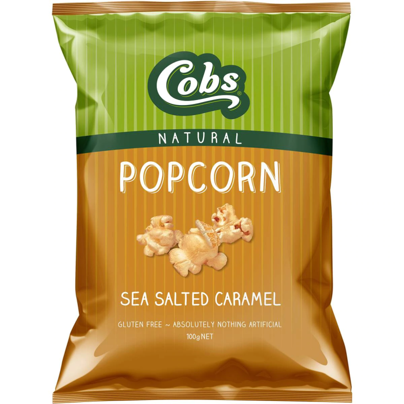 Cobs Popcorn Sea Salt Caramel Flavour Gluten Free 110g