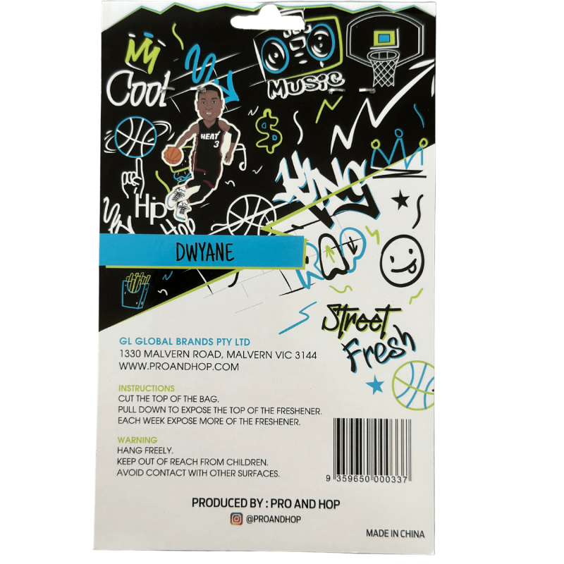 Pro & Hop NBA Dwayne Wade Miami Heat Car Air Freshener