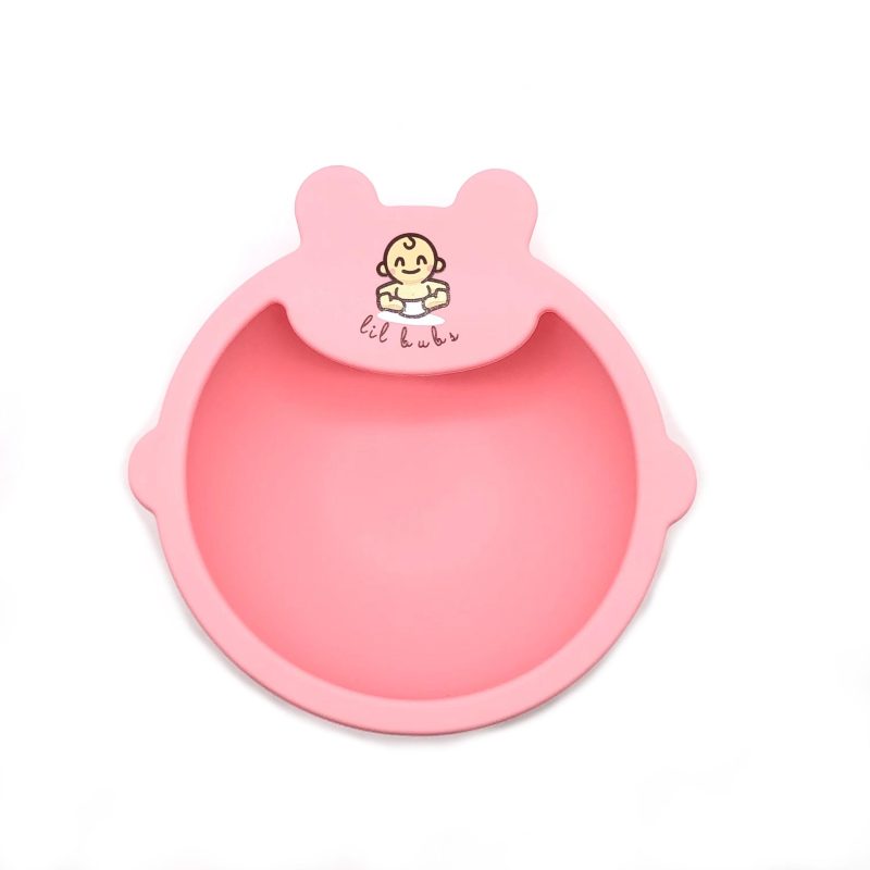 Lil Bubs Baby Feeding Bowls Bib Gift Box Set Pink