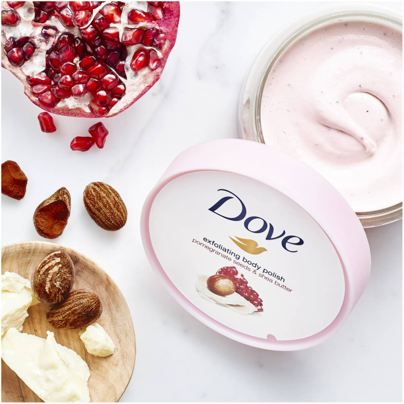 Dove Exfoliating Body Scrub Pomegranate & Shea Butter Cream 225ml
