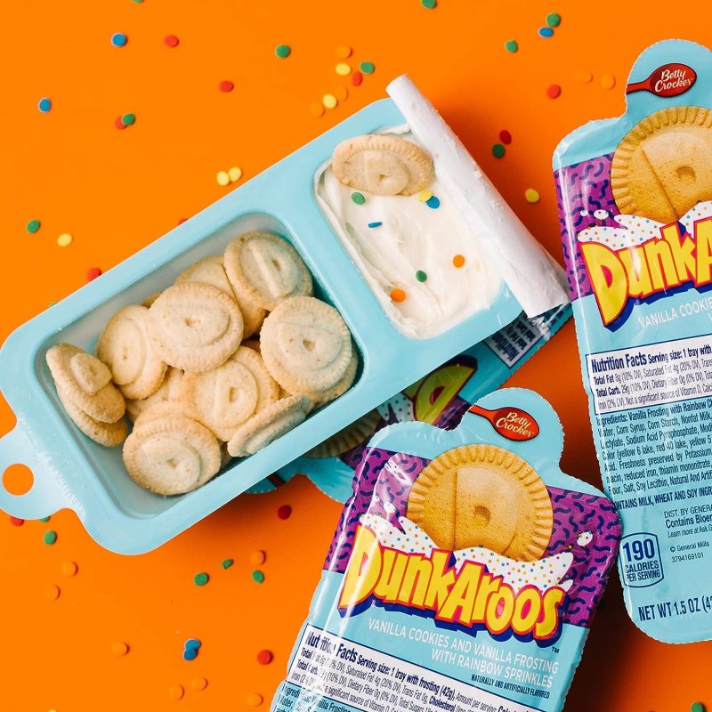 Dunkaroos Cookies Vanilla Frosting Rainbow Sprinkles Dip 42g 6 Pack