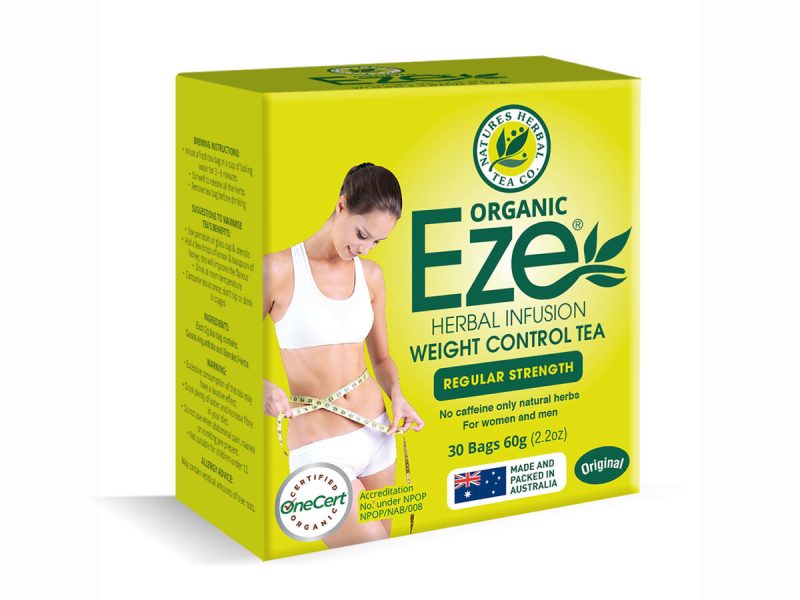 Oraganic Eze Herbal Infusion Weight Control Fat Loss Tea Regular Strength 30 Bags