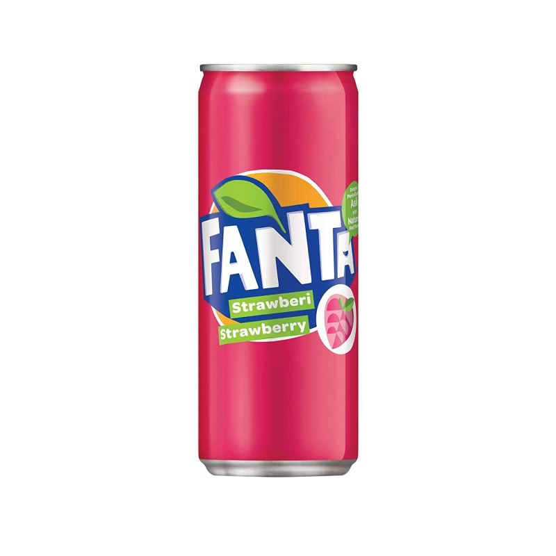 Fanta Strawberry Soda Soft Drink Can 320ml X 2 Cans