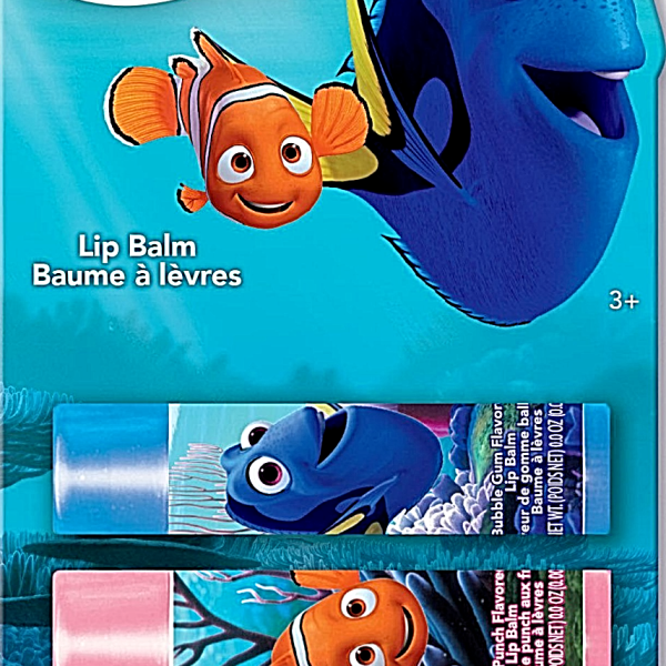 Disney Finding Dory Lip Balm Nemo Fruit Punch and Bubblegum Flavour Twin Pack